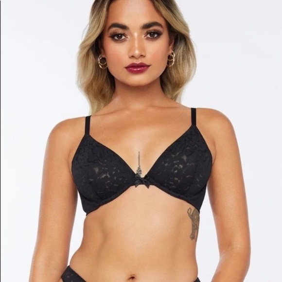 Savage X Fenty Unlined Leopard Lace Bra 32A - Picture 1 of 7